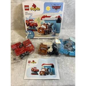 Duplo Disney LEGO Set 10996 Pixar Cars Lightning McQueen + Mater Car Wash set
